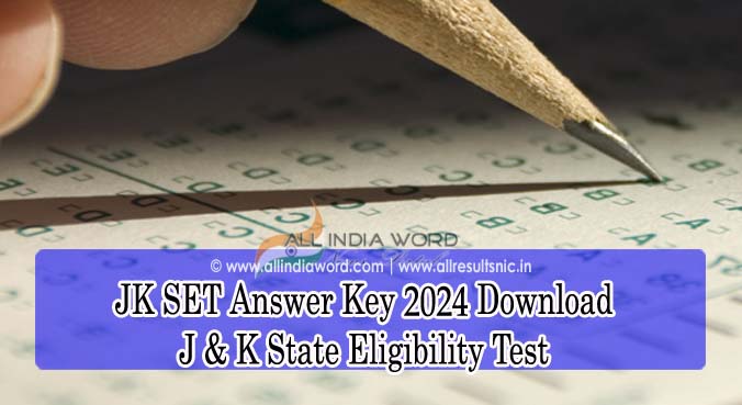 J & K SET Solutions Key 2024