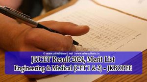 JKCET Result 2024 - Engineering & Medical Jammu Kashmir